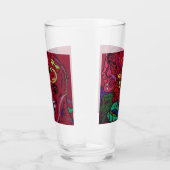 Abstracte Maanstelsel Kunst Glas (Rechts)