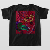 Abstracte Maanstelsel Kunst T-shirt (Laag Achter)