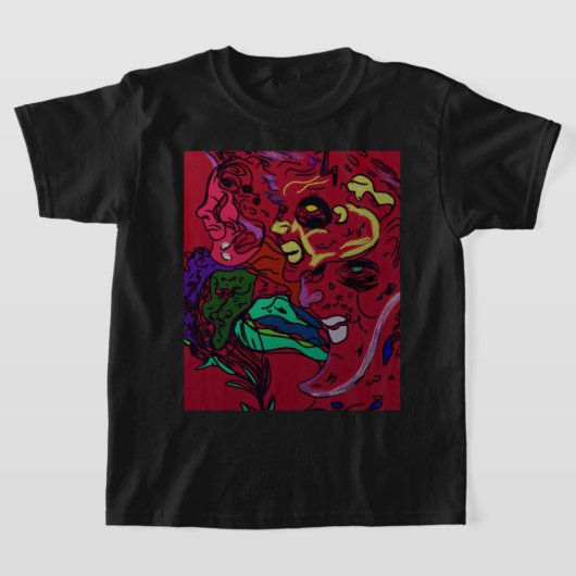 Abstracte Maanstelsel Kunst T-shirt (Laagn)