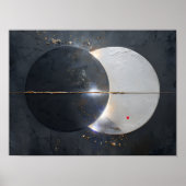 Abstracte maansverduistering Poster, papier (mat) Poster (Voorkant)