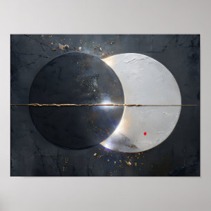 Abstracte maansverduistering Poster, papier (mat) Poster
