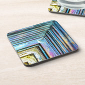 Abstracte Macro Bismuth Minerale Onderzetters (Linkerzijde)