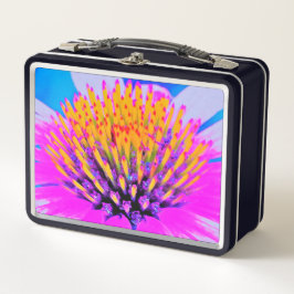 Abstracte Macro Hot Pink en Gele Coneflower