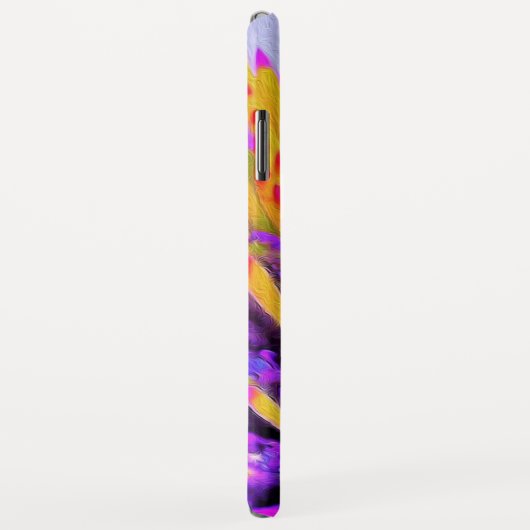 Abstracte Macro Hot Pink en Gele Coneflower Case-Mate iPhone Case (Achterkant/rechts)