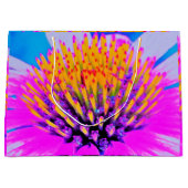Abstracte Macro Hot Pink en Gele Coneflower Groot Cadeauzakje (Voorkant)