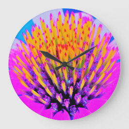 Abstracte Macro Hot Pink en Gele Coneflower Grote Klok