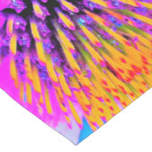 Abstracte Macro Hot Pink en Gele Coneflower Korte Tafelloper (Hoek)