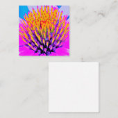 Abstracte Macro Hot Pink en Gele Coneflower Kortingskaartje (Voorkant / Achterkant)