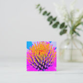 Abstracte Macro Hot Pink en Gele Coneflower Kortingskaartje (Staand voorkant)