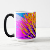 Abstracte Macro Hot Pink en Gele Coneflower Magische Mok (Links)