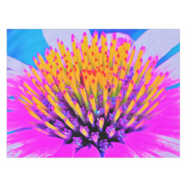 Abstracte Macro Hot Pink en Gele Coneflower Tafelkleed
