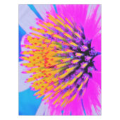 Abstracte Macro Hot Pink en Gele Coneflower Tafelkleed (Voorkant)