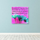 abstracte madeliefjes bijbel vers Hebreeën 4:12 Canvas Afdruk (Insitu (Houten vloer))