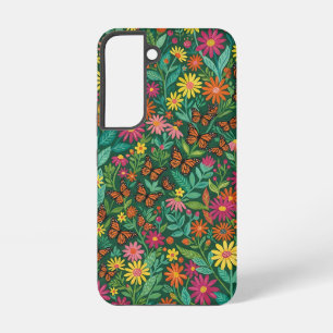 Abstracte Madeliefjes Vlinders Samsung Hoesjes Galaxy Hoesje