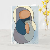 Abstracte Madonna en kind kerst / vakantie Kaart (Gele Bloem)
