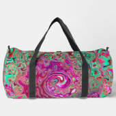 Abstracte magenta en groene retrorvloeistof plunjezak (Voorkant)