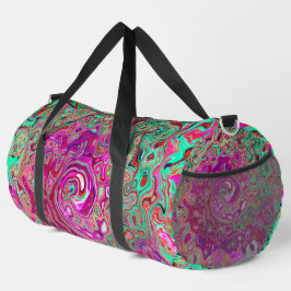 Abstracte magenta en groene retrorvloeistof plunjezak