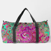 Abstracte magenta en groene retrorvloeistof plunjezak (Achterkant)