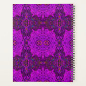 Abstracte Magenta en Zwarte Groovy Patroon Planner (Achterkant)