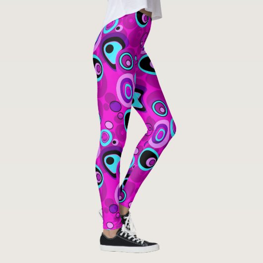 Abstracte magenta leggings (Rechts)