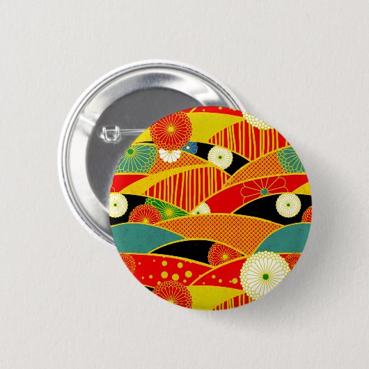 Abstracte Magische Landschap Knop Ronde Button 5,7 Cm (Voorkant /achterkant)