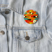 Abstracte Magische Landschap Knop Ronde Button 5,7 Cm (In situ)