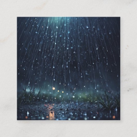 Abstracte magische regen, universum, sterren vierkante visitekaartje (Voorkant)