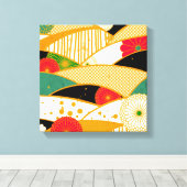 Abstracte magische tuin canvas afdruk (Insitu (Houten vloer))