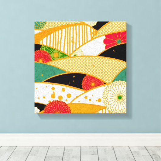 Abstracte magische tuin canvas afdruk (Insitu (Houten vloer))