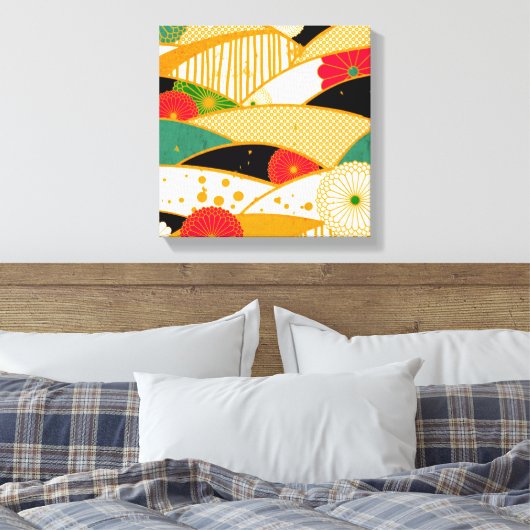 Abstracte magische tuin canvas afdruk (Insitu (Slaapkamer))