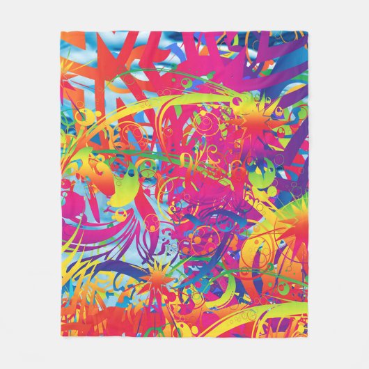 Abstracte magische tuinbouillon fleece deken (Voorkant)