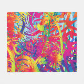 Abstracte magische tuinbouillon fleece deken (Voorkant (Horizontaal))