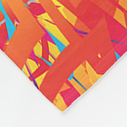 Abstracte magische tuinbouillon fleece deken (Hoek)