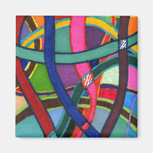 abstracte magneet met tangled Weave
