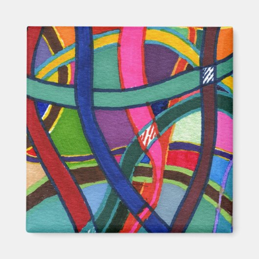 abstracte magneet met tangled Weave (Voorkant)