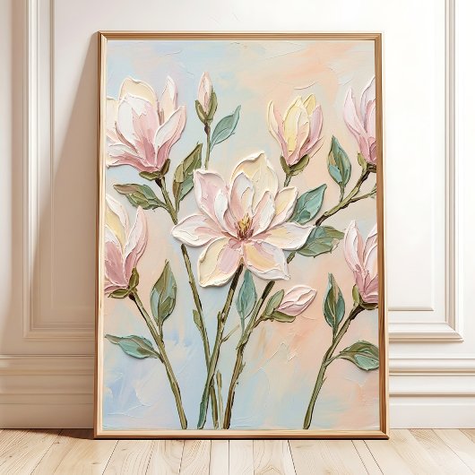 Abstracte Magnolia Bloemstukken Muur Kunst Canvas Poster