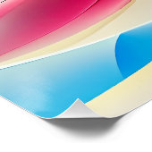 Abstracte Magnolia Waterverf Bloem Perfect Poster (Hoek)