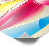 Abstracte Magnolia Waterverf Bloem Poster (Hoek)