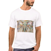 Abstracte Majesteit: Levendig Olifant Kunstwerk