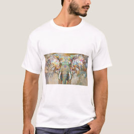 Abstracte Majesteit: Levendig Olifant Kunstwerk T-shirt