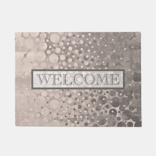 Abstracte Mallow Gray Bubbles Welkom Deurmat (Voorkant)