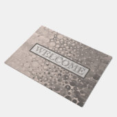 Abstracte Mallow Gray Bubbles Welkom Deurmat (Schuin)