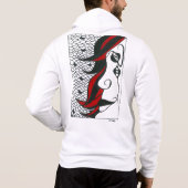 Abstracte man hoodie (Achterkant)