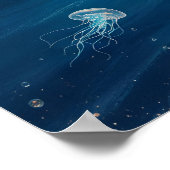 Abstracte man springt woestijn poster (Hoek)