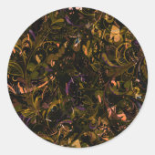 Abstracte Mandala 5 Ronde Sticker (Voorkant)