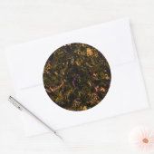 Abstracte Mandala 5 Ronde Sticker (Envelop)