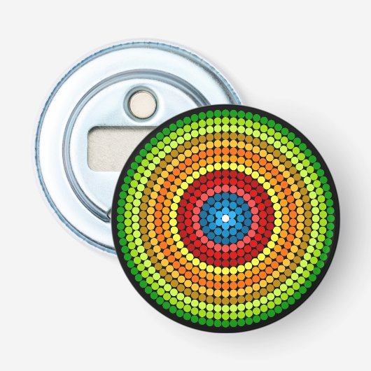 Abstracte Mandala Art Design-65904 Button Flesopener (Voorkant)