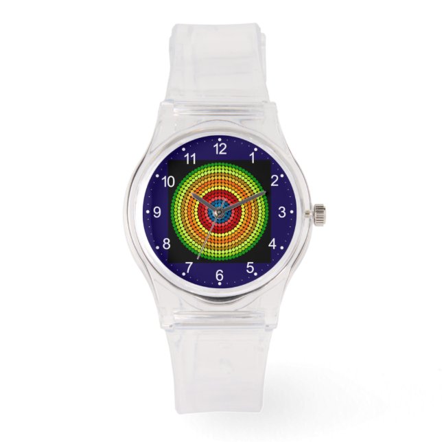 Abstracte Mandala Art Design-65904 Horloge (Voorkant)