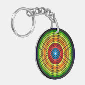 Abstracte Mandala Art Design-65904 Sleutelhanger (Voorkant Links)