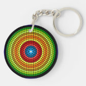 Abstracte Mandala Art Design-65904 Sleutelhanger (Achterkant)